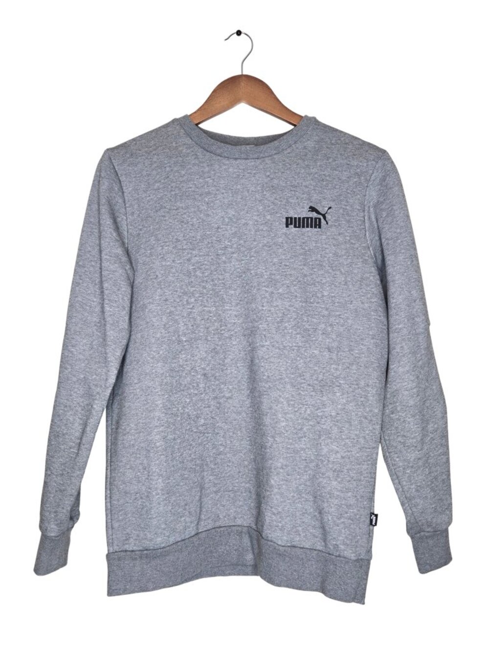 Puma Logo Gray Crew Neck Sweater